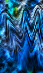 Image showing Blue ripple texture