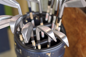 Image showing Golf clubs