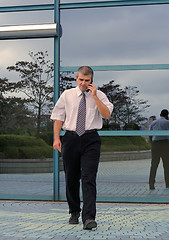 Image showing Businessman using mobile phone