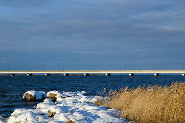 Image showing Bridge at winter coast