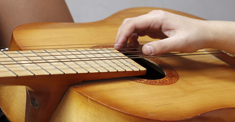 Image showing Playing the guitar