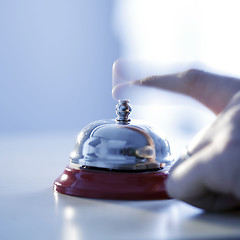 Image showing Close up photo of a bell 