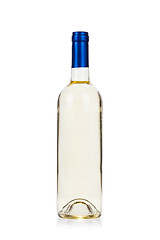 Image showing Bottle of white wine isolated on white 