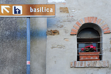 Image showing Basilica Sign