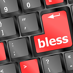 Image showing bless keyboard button on computer pc