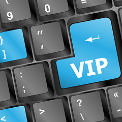 Image showing VIP key on computer keyboard