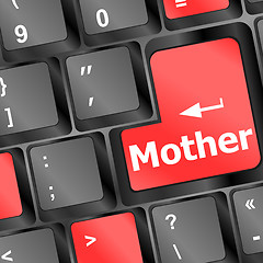 Image showing mother keyboard button on computer pc