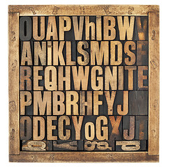 Image showing vintage alphabet letters