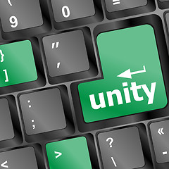 Image showing unity key on computer pc keyboard