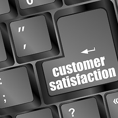 Image showing customer satisfaction key word on computer keyboard