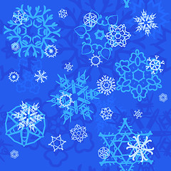 Image showing Seamless pattern with snowflakes