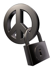 Image showing peace and padlock