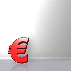 Image showing red euro symbol