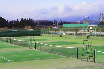 Image showing Tennis courts