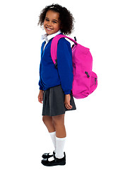 Image showing Curly haired elementary school girl