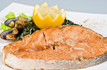 Image showing salmon steak