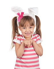 Image showing Girl with bunny ears