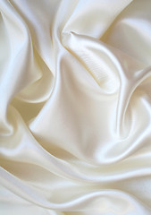 Image showing Smooth elegant white silk as background
