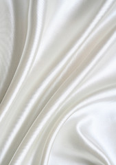 Image showing Smooth elegant white silk as background