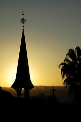 Image showing church silhouette