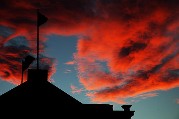 Image showing the sky is on fire