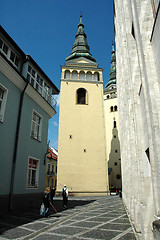 Image showing alley to church