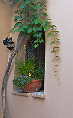 Image showing Picturesque courtyards of the old town of Chania. 