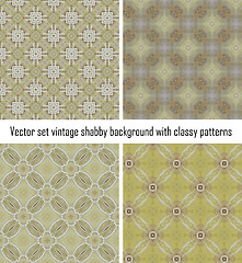 Image showing Vector set vintage background classical patterns