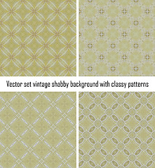 Image showing Vector set vintage background classical patterns