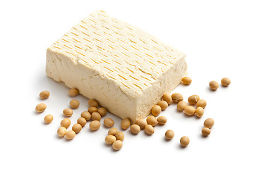 Image showing tofu and soy beans