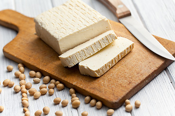 Image showing tofu and soy beans