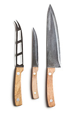 Image showing three kitchen knives