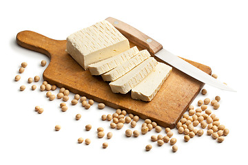 Image showing tofu and soy beans