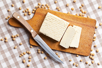 Image showing tofu and soy beans