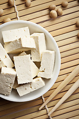 Image showing tofu and soy beans