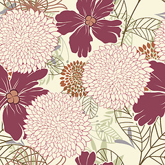 Image showing Seamless floral pattern