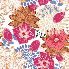 Image showing Seamless floral pattern