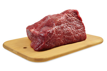 Image showing Beef on a wooden board