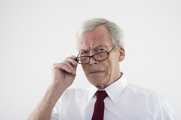 Image showing Handsome retired man in glasses