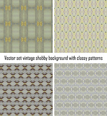 Image showing Vector set vintage background classical patterns