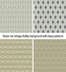 Image showing Vector set vintage background classical patterns