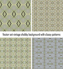 Image showing Vector set vintage background classical patterns