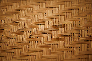 Image showing Handmade bamboo mat background