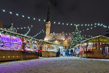 Image showing The christmas market in Tallinn