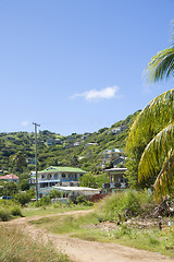 Image showing landscape  houses Clifton Union Island St. Vincent and the Grena