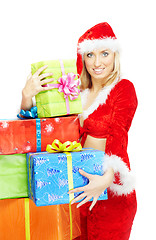 Image showing Santa with gifts