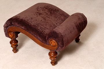 Image showing Elegant brown ottoman in a living room