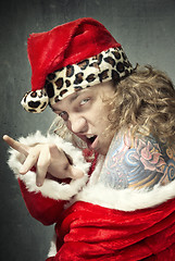 Image showing Santa with tattoo