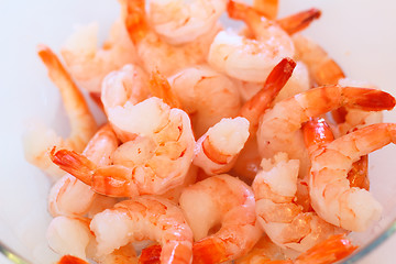 Image showing Some prepared shrimps