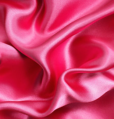 Image showing Smooth elegant red silk as background